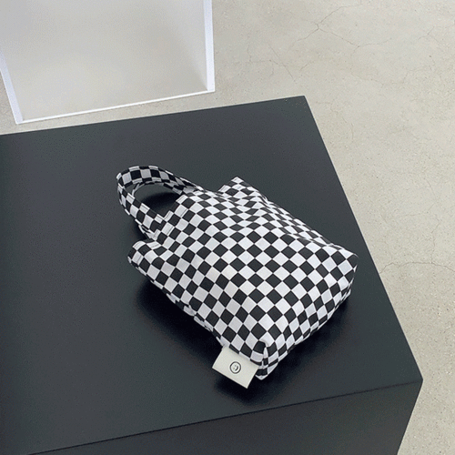 (MADE BY SONG) checkerboard eco bag ; 3color
