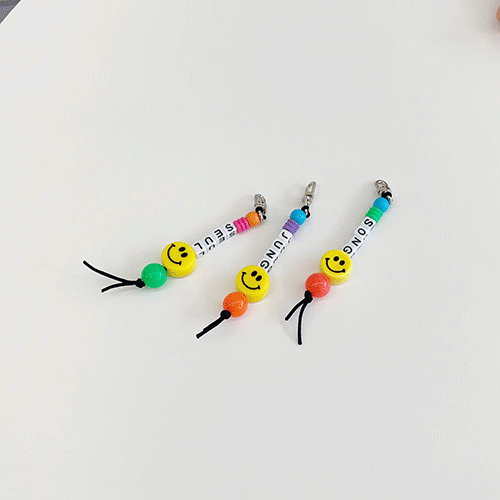 (MADE BY SONG) black smile keyring